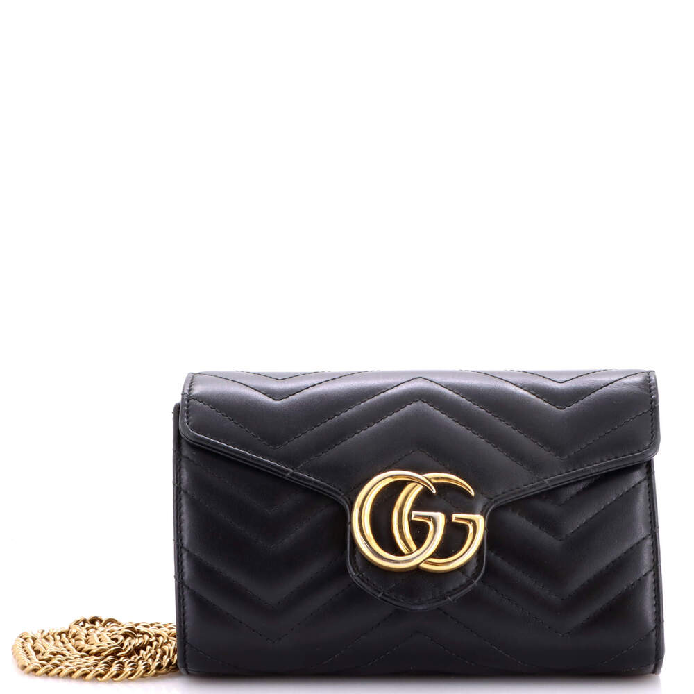 Gucci Gg Marmont Chain Wallet Matelasse #244380G11B